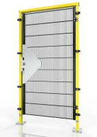 Drehtür für Maschinen-Schutzgitter ECONFENCE® BASIC LINE TS01 1000x2000 RAL1021-9005