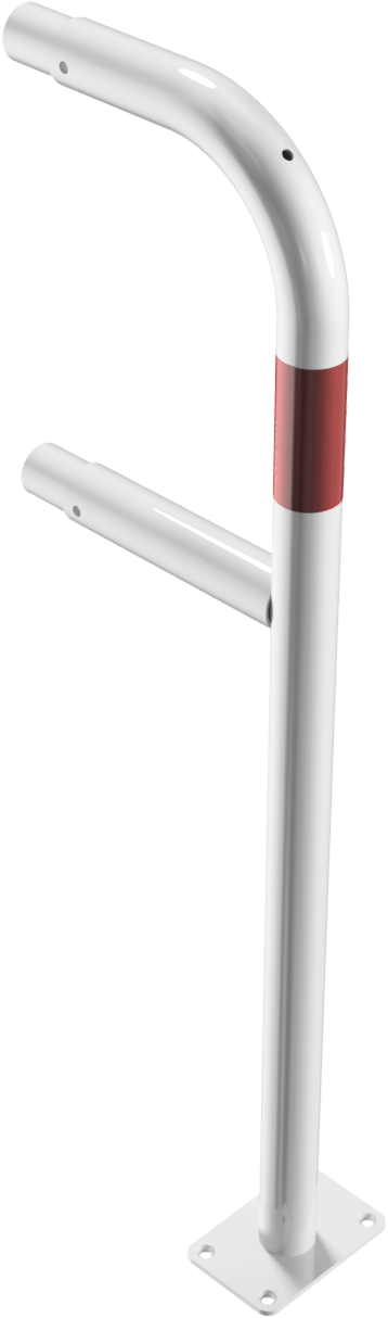 Schutzbügel mit Knieholm, feuerverzinkt, zum Aufdübeln, H 1000, B 2000 mm Schutzbügel mit Knieholm, feuerverzinkt, zum Aufdübeln, H 1000, B 2000 mm