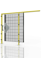 Schiebetür für Maschinen-Schutzgitter ECONFENCE® BASIC LINE TS01 1200x2000 RAL1021-9005