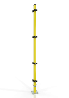 Universal-Eckpfosten für Maschinen-Schutzgitter in der Größe 2000 mm, Farbe gelb, Topseller 