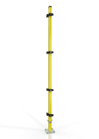 Universal-Eckpfosten für Maschinen-Schutzgitter ECONFENCE® BASIC LINE 2000mm RAL-1021