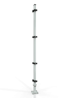 Universal-Eckpfosten für Maschinen-Schutzgitter ECONFENCE® BASIC LINE 60x40x2200mm RAL-7035