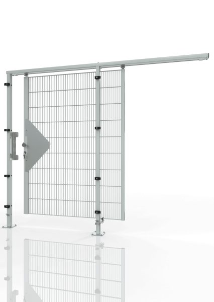 Schiebetür für Maschinen-Schutzgitter ECONFENCE® BASIC LINE TS01 1200x2000 RAL7035