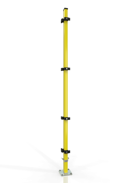 Universal-Eckpfosten für Maschinen-Schutzgitter in der Größe 2000 mm, Farbe gelb, Topseller 