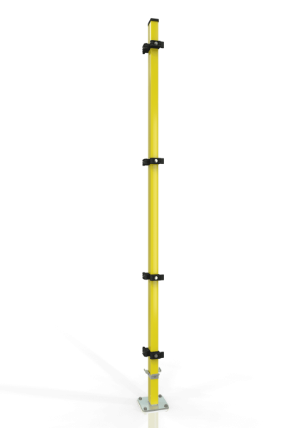 Universal-Eckpfosten für Maschinen-Schutzgitter ECONFENCE® BASIC LINE 2000mm RAL-1021