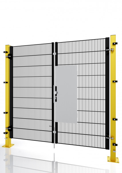 Zweiflügelige freitragende Drehtür ECONFENCE® BASIC LINE TS01 2000x2000MM RAL1021-9005