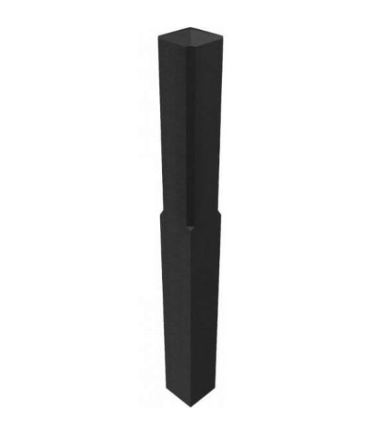 Recyclingpfosten Vierkant 140x140mm- Gesamtlänge: 1400mm- mit zwei Fräsungen 15mm und Reflektoren